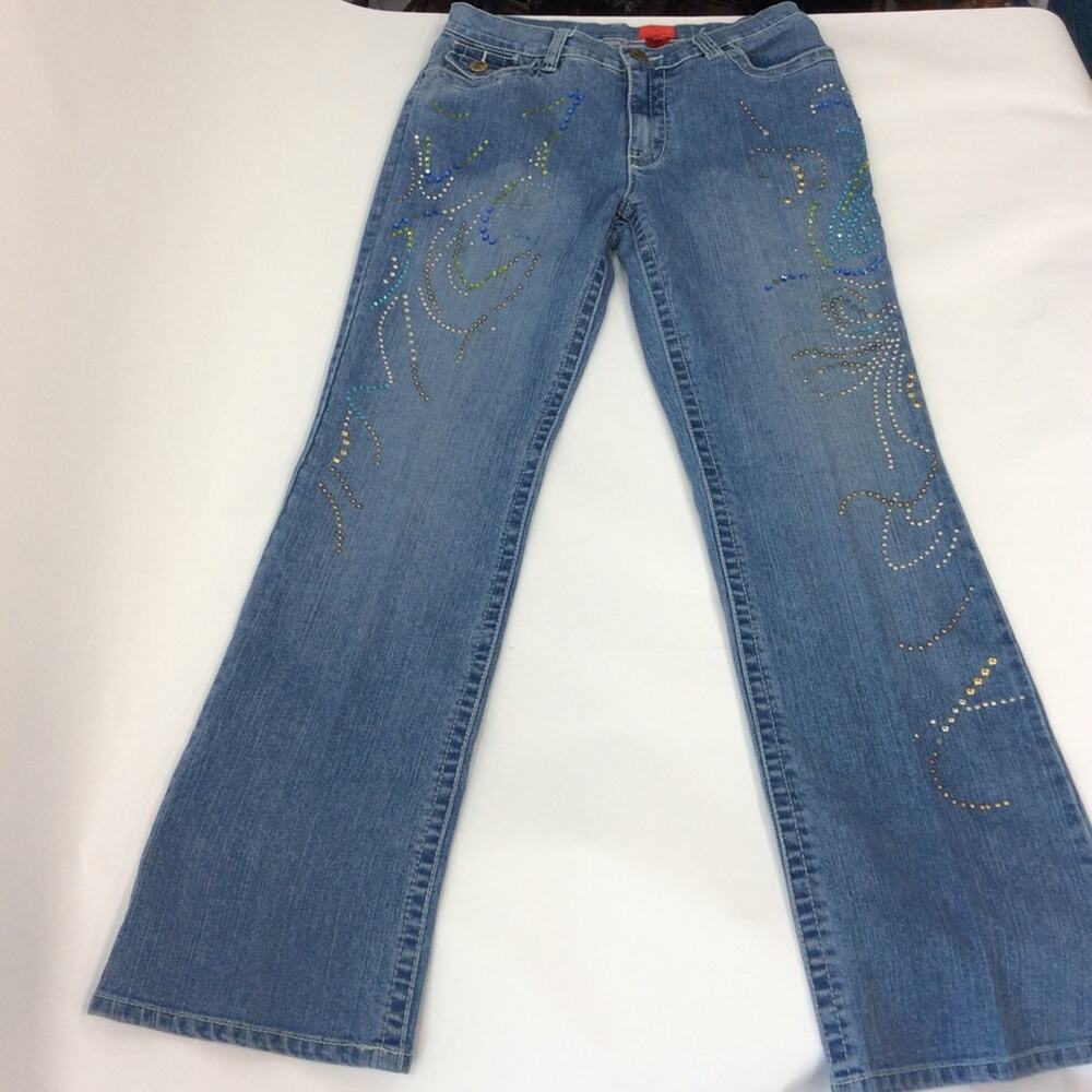 V Christina Jeans Women's 8 Embellished